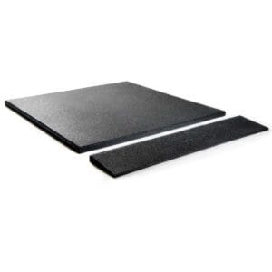 Rubber run-on profile black 30mm