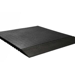 Rubber run-on profile black 43mm