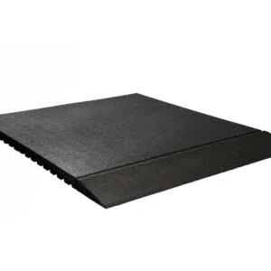 Rubber run-on profile black 43mm