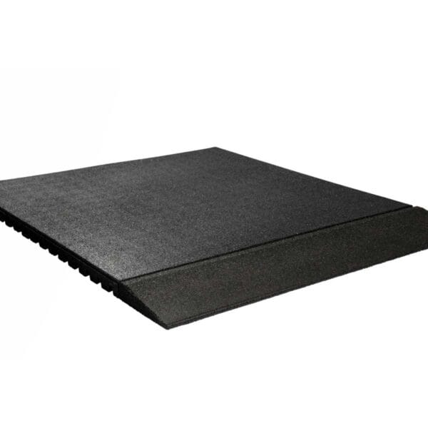 Rubber run-on profile black 43mm