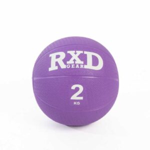 Rubber medicine ball 2kg purple