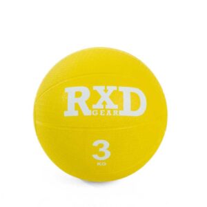 Rubber medicine ball 3kg yellow