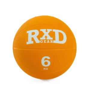 Rubber medicine ball 6kg orange